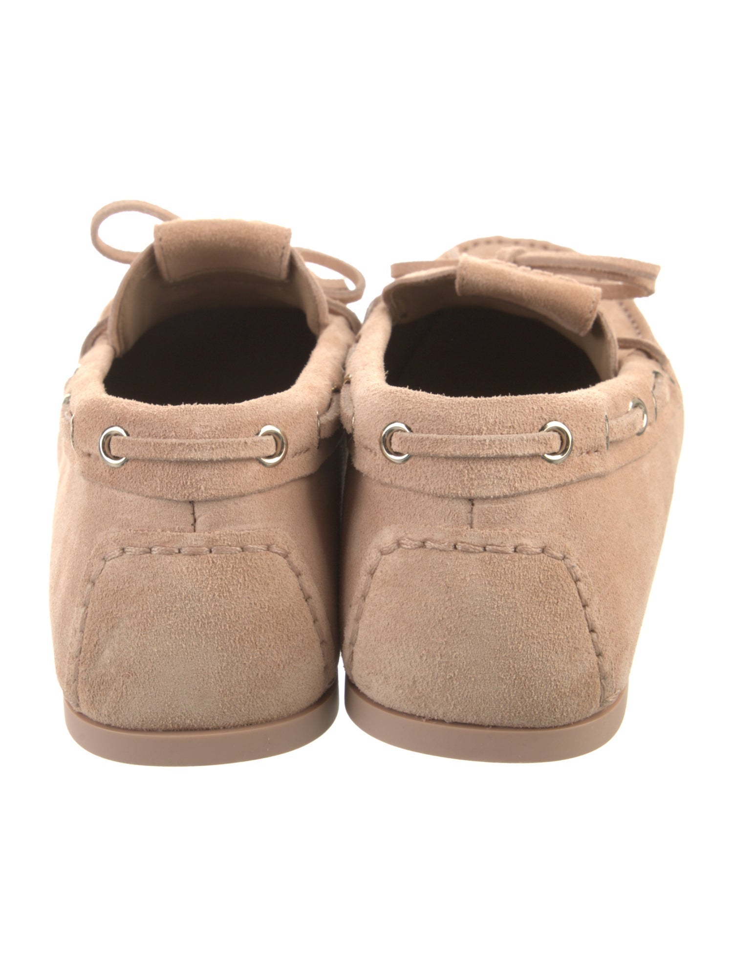 Christian Dior Suede Bow Accents Moccasins